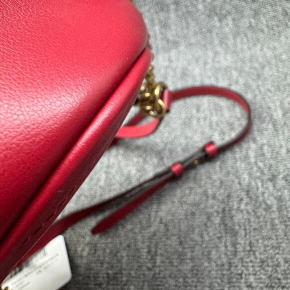 GUCCI GG Marmont Red Leather Shoulder Bag 775-071825 - Picture 10 of 15